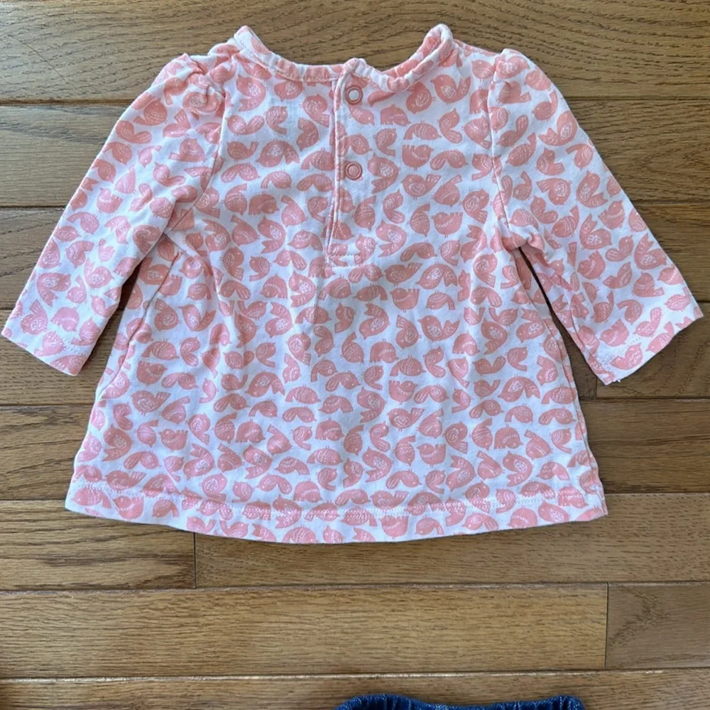 💓 CARTER’S matching set girls size 3 months cardigan shirt pants baby girl